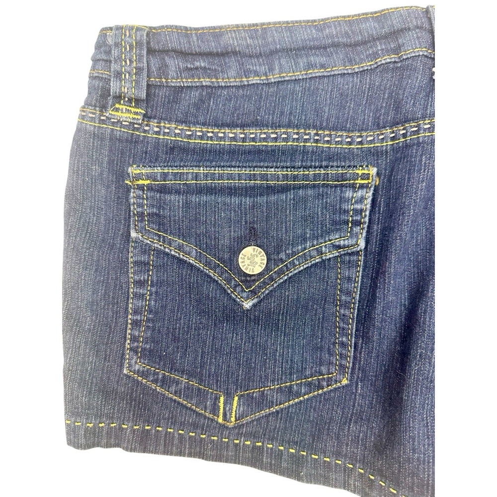 1955 Vintage Premium Brand DARK BLUE JEAN SHORT SHORTS SIZE 9 Women's - Picture 7 of 10